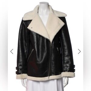 $368 L'ACADEMIE AVIATOR COAT SHEARLING FREE PEOPLE REVOLVE STREETWEAR OVERSIZED